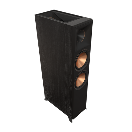 Klipsch RP-8060FA II in finisaj Ebony, fara grila, cu modulul Dolby Atmos vizibil in capac