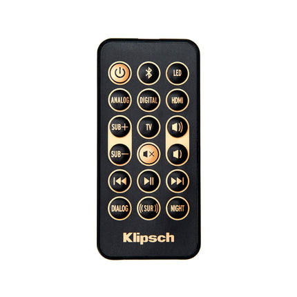 Telecomanda livrata cu sistemul Klipsch RSB-6