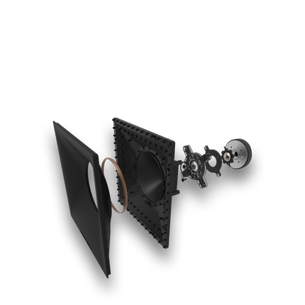Vedere explodata a ansamblului de tweeter LTS cu horn Tractrix din generatia Reference Premiere II
