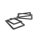 Pereche de standuri de birou Kanto S2 negre, decupate pe fundal transparent