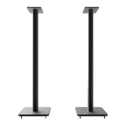Pereche de stative de podea Kanto Audio SP32PL în negru mat, vedere din față