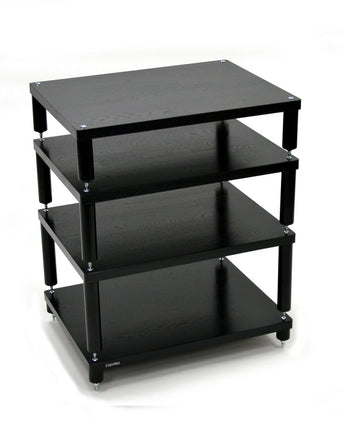 Rack Hi-Fi Atacama Apollo Storm 6, Premium Black Edition, 60cm latime, 4 rafturi variante culori - White Legs / Black Legs