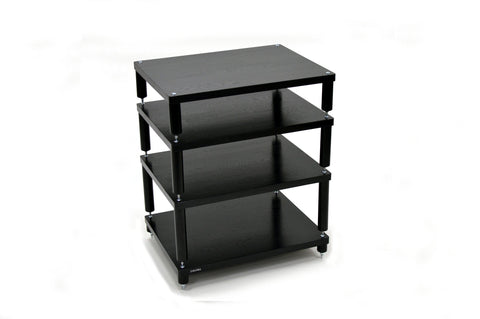 Rack Hi-Fi Atacama Apollo Storm 6, Premium Black Edition, 60cm latime, 4 rafturi variante culori - White Legs / Black Legs