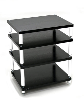 Rack Hi-Fi Atacama Apollo Storm 6, Premium Black Edition, 60cm latime, 4 rafturi variante culori - White Legs / Black Legs