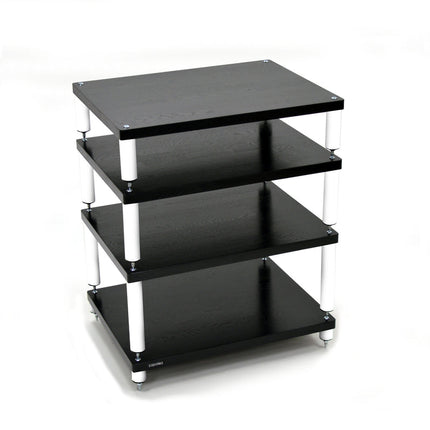 Rack Hi-Fi Atacama Apollo Storm 6, Premium Black Edition, 60cm latime, 4 rafturi variante culori - White Legs / Black Legs