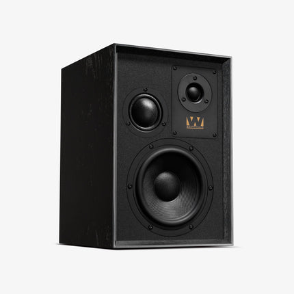 Wharfedale Super Denton — finisaj Black Oak, vedere 3/4
