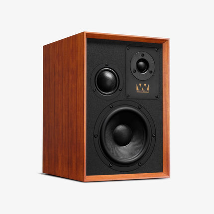 Wharfedale Super Denton — finisaj Mahogany, vedere 3/4