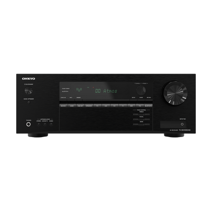 Panoul frontal al receiverului Onkyo TX-SR3100, cu butoane de intrare DAB si FM