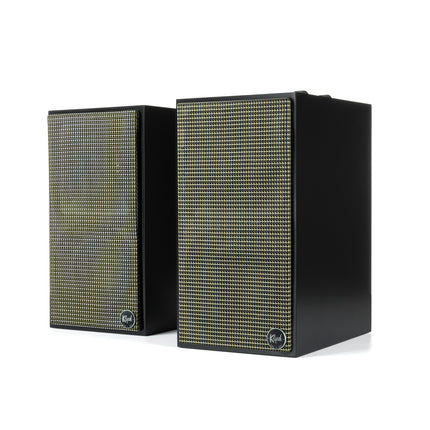 Perechea Klipsch The Fives in Negru mat, cu grilele textile montate