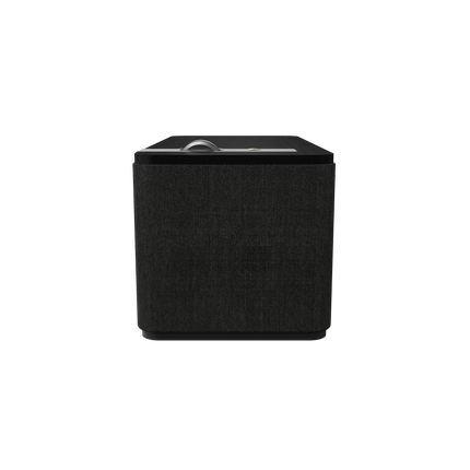 Vedere laterala a boxei Klipsch The One Plus in finisaj Ebony, care arata adancimea redusa a incintei