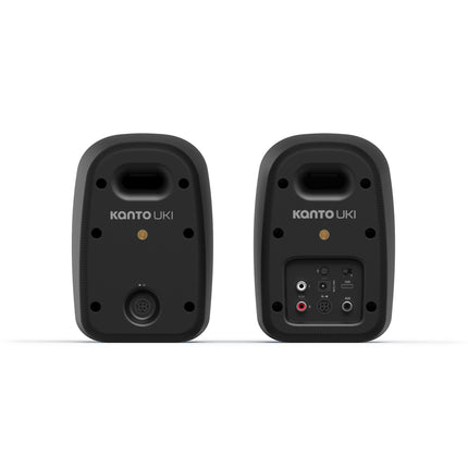 Boxe active Kanto Audio UKI Black, panourile din spate ale boxei pasive și active