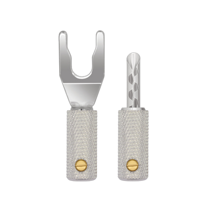 Detaliu conector Uni-Term Wireworld, fundal transparent