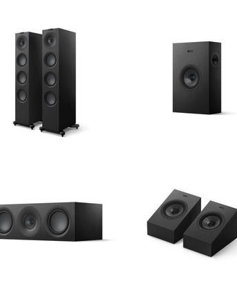 Pachet PROMO KEF Q11 Meta (pereche) + KEF Q6 Meta (bucata) + KEF Q4 Meta (pereche) + KEF Q8 Meta (pereche) Walnut
