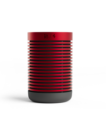 Bang & Olufsen Beosound Explore Ferrari Edition, boxă portabilă roșie, vedere frontală