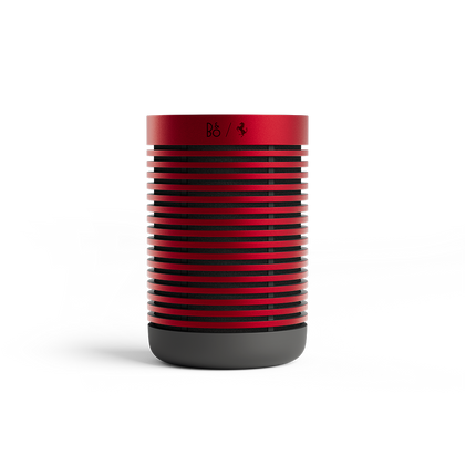 Bang & Olufsen Beosound Explore Ferrari Edition, boxă portabilă roșie, vedere frontală
