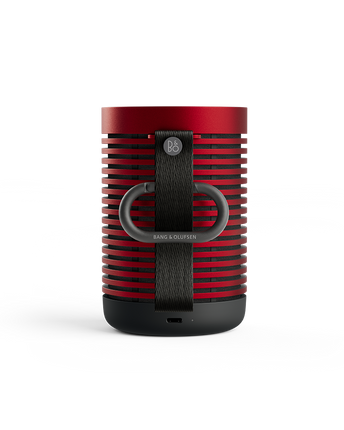 Beosound Explore Ferrari Edition, vedere din spate cu baza de cauciuc