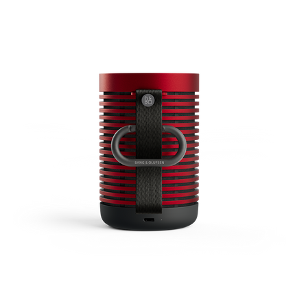 Beosound Explore Ferrari Edition, vedere din spate cu baza de cauciuc