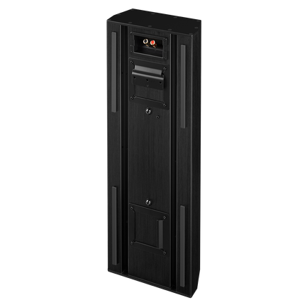Spatele boxei JBL Synthesis SCL-9: placile de consola sus si jos si cupa cu borne