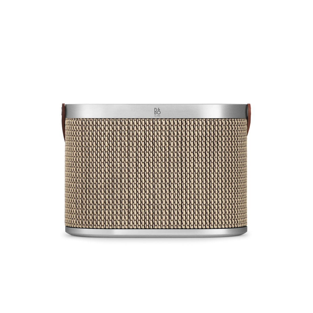 Beosound A5 în finisaj Century Weave, pe fundal neutru.