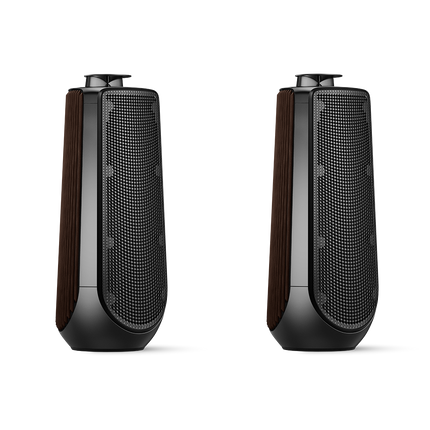 Beolab 50 in Black Anthracite cu panouri Dark Oak — imaginea 1