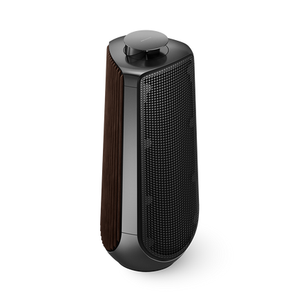 Beolab 50 in Black Anthracite cu panouri Dark Oak — imaginea 2