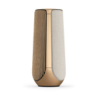 Beolab 50 in Gold Tone cu husa Golden by Kvadrat si panouri Light Oak — imaginea 1