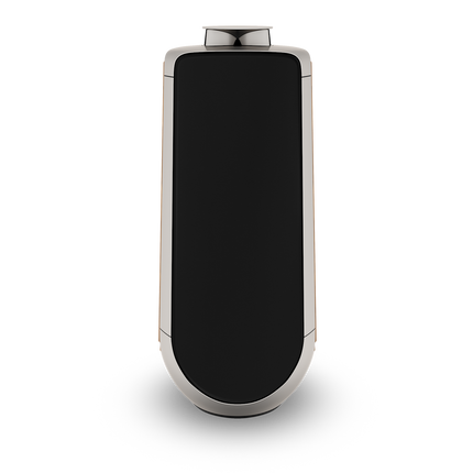 Beolab 50 in Natural Aluminium cu husa textila neagra si panouri de stejar — imaginea 1