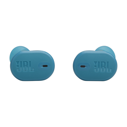 Căști JBL Tune Buds 2 (turcoaz): perechea de căști văzută din față