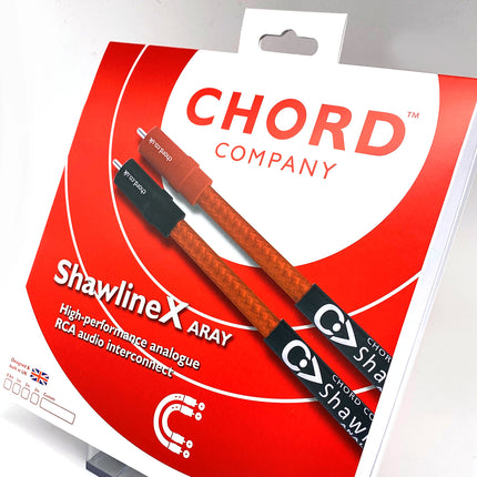 Ambalajul de retail al cablului Chord Company ShawlineX ARAY RCA