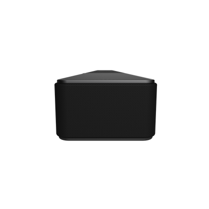 Klipsch Flexus Core 300 negru, vedere laterala care arata inaltimea joasa a carcasei