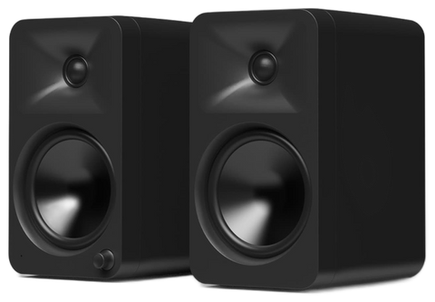 Boxe active Kanto Audio ORA4 negre, perechea văzută din unghi