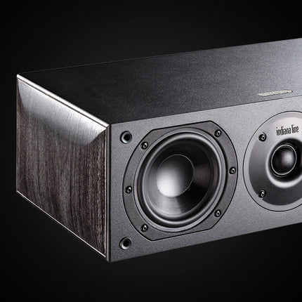 Indiana Line Nota 740 X în finisajul Black Oak: midwooferul de 107 mm și tweeterul