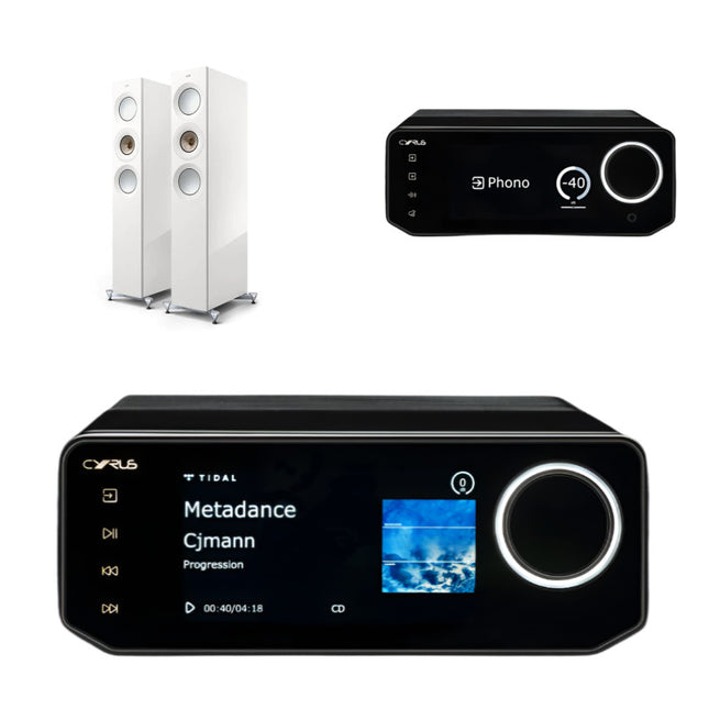 Pachet PROMO KEF Reference 3 META + Cyrus Audio 40 AMP + Cyrus Audio 40 ST
