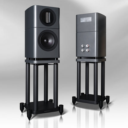 Wharfedale Elysian 1R — pereche finisaj Grey, pe stand