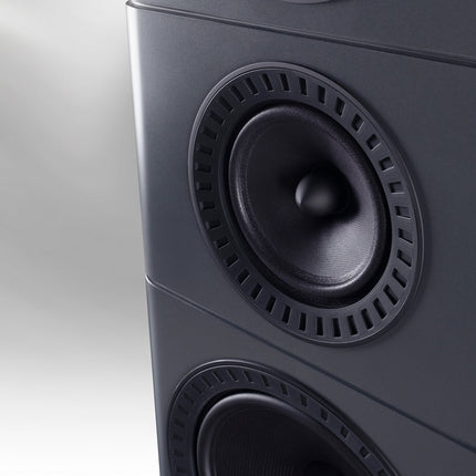 Wharfedale Elysian 2R — detaliu unitate de bas, finisaj Grey