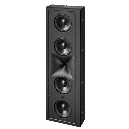 JBL Synthesis SCL-2XL montata vertical, fara grila, vazuta din unghi