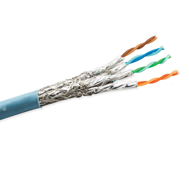 Network Cable SCP HDBASET ENHANCED CAT 7A S/FTP- LSZH 23 AWG, Ice Blue, bulk