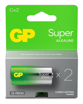 Baterii GP Super Alkaline C (LR14), 1.5V, blister 2pcs