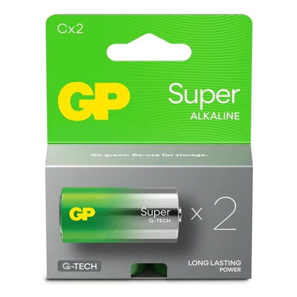 Baterii GP Super Alkaline C (LR14), 1.5V, blister 2pcs