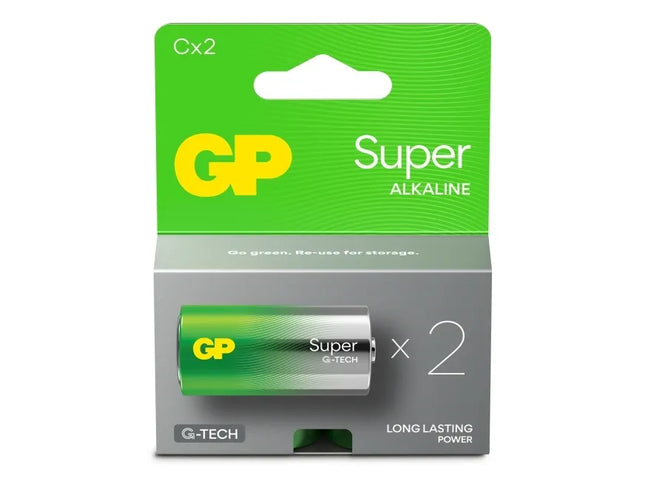 Baterii GP Super Alkaline C (LR14), 1.5V, blister 2pcs