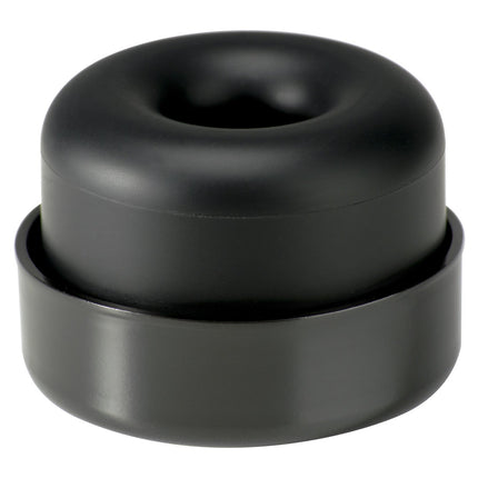 Picior de izolare SVS SoundPath, din elastomer negru cu carcasă exterioară, pe fundal alb