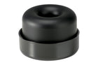 Picior de izolare SVS SoundPath, din elastomer negru cu carcasă exterioară, pe fundal alb