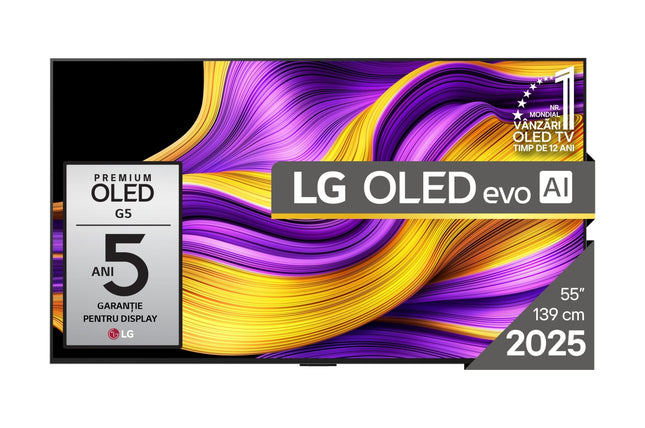 Televizor LG OLED55G51LW, 55 inch, Smart, 4K Ultra HD, 120 Hz, Clasa E (Model 2025)