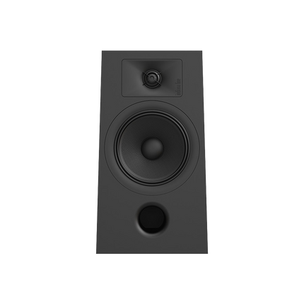 Indiana Line Lira 3 neagră, din față, cu portul bass-reflex sub midwoofer