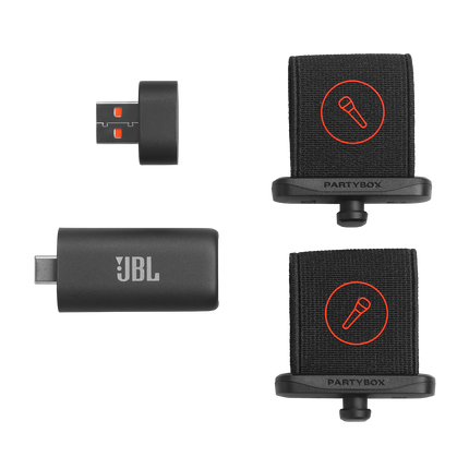 Dongle-ul AI, adaptorul USB la USB-C și suporturile microfoanelor JBL EasySing Mics