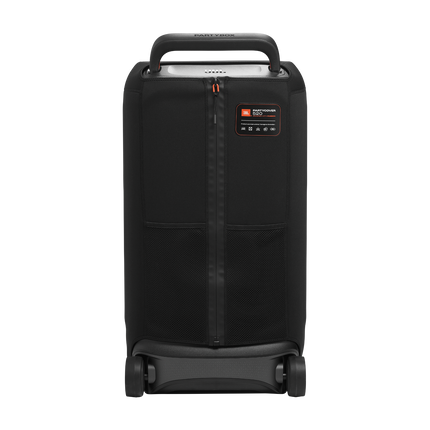 Husa JBL PartyCover 520 din spate, cu fermoarul închis și eticheta