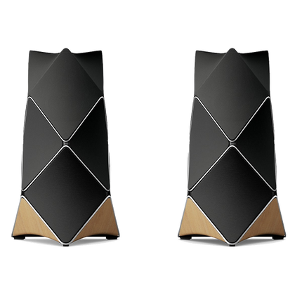 Perechea Beolab 90 în Black cu aluminiu Silver