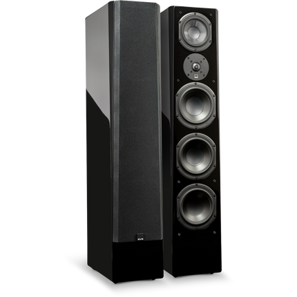 SVS Prime Pinnacle, finisaj Piano Gloss Black, perechea de boxe de podea, una cu grila montată
