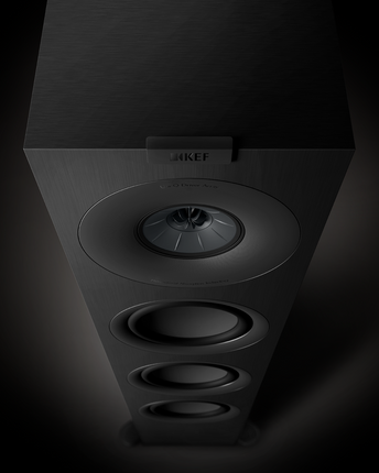 KEF Q11 Meta, finisaj Satin Black, fotografie în ambient, vedere de sus