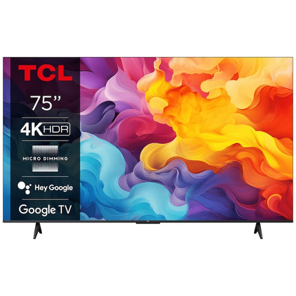 Televizor TCL LED 75V6B, 189 cm, Smart Google TV, 4K Ultra HD, Clasa E